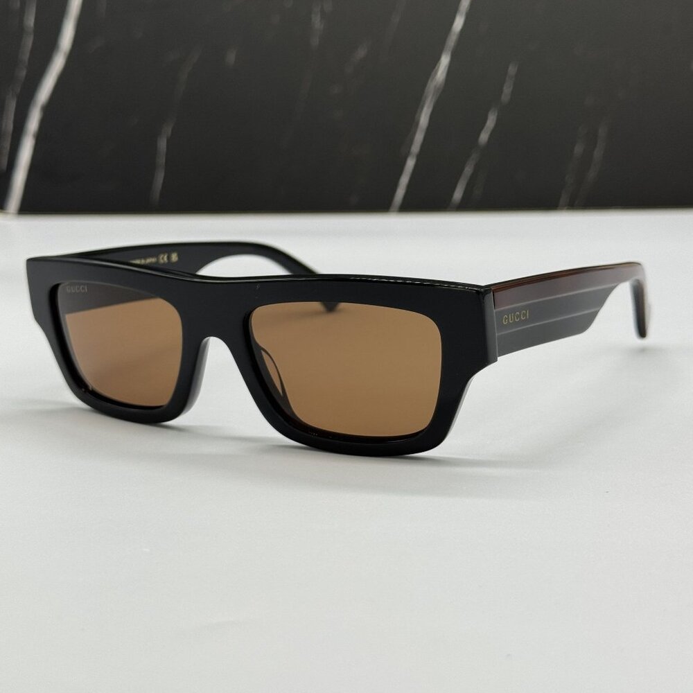 NEW GUCCI BLACK BROWN MEN SUNGLASSES GUCCI GG1301S 004